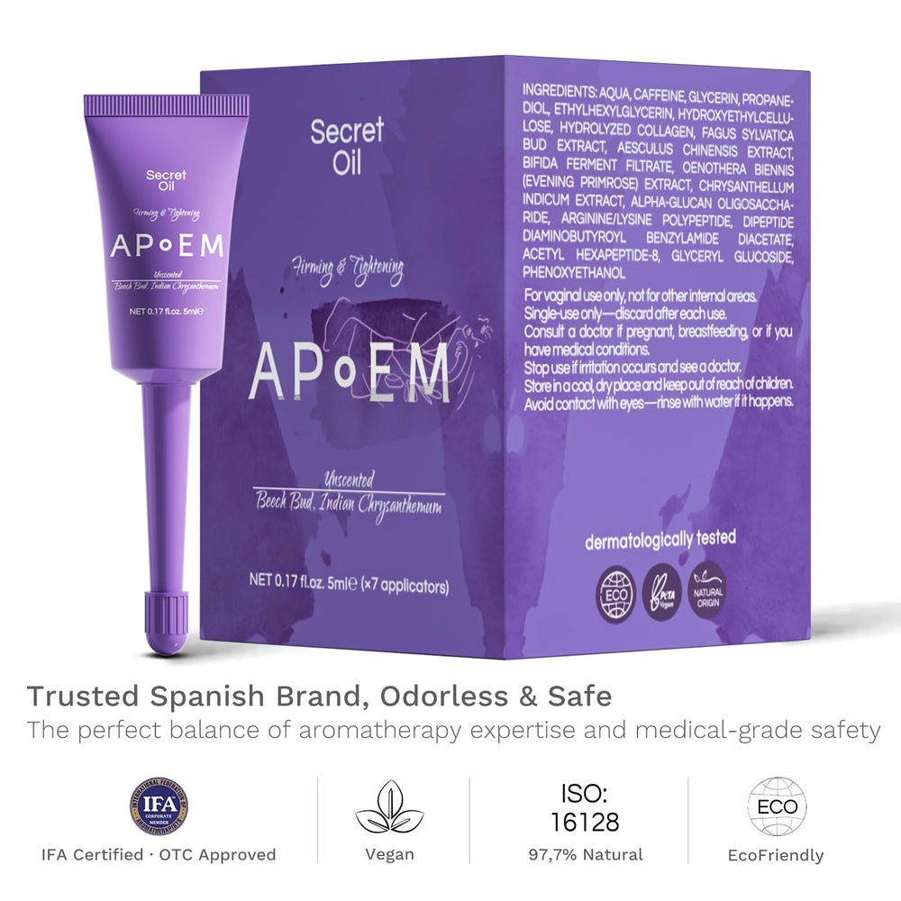 APoEM 5ml single-use tube ready for hygienic on-the-go intimate care.
