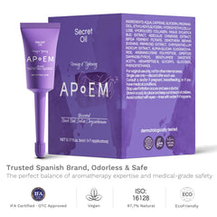 APoEM 5ml single-use tube ready for hygienic on-the-go intimate care.
