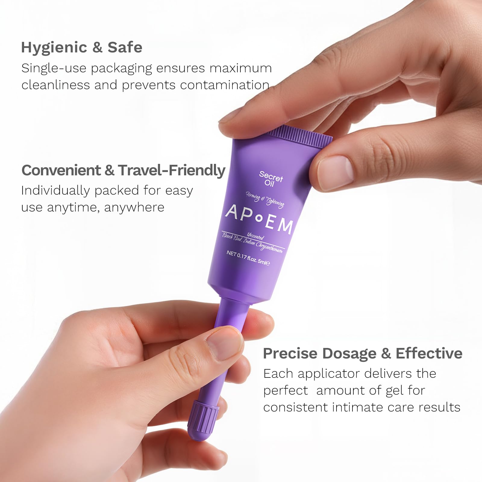APoEM pH-balanced care visuals emphasizing natural balance and comfort.