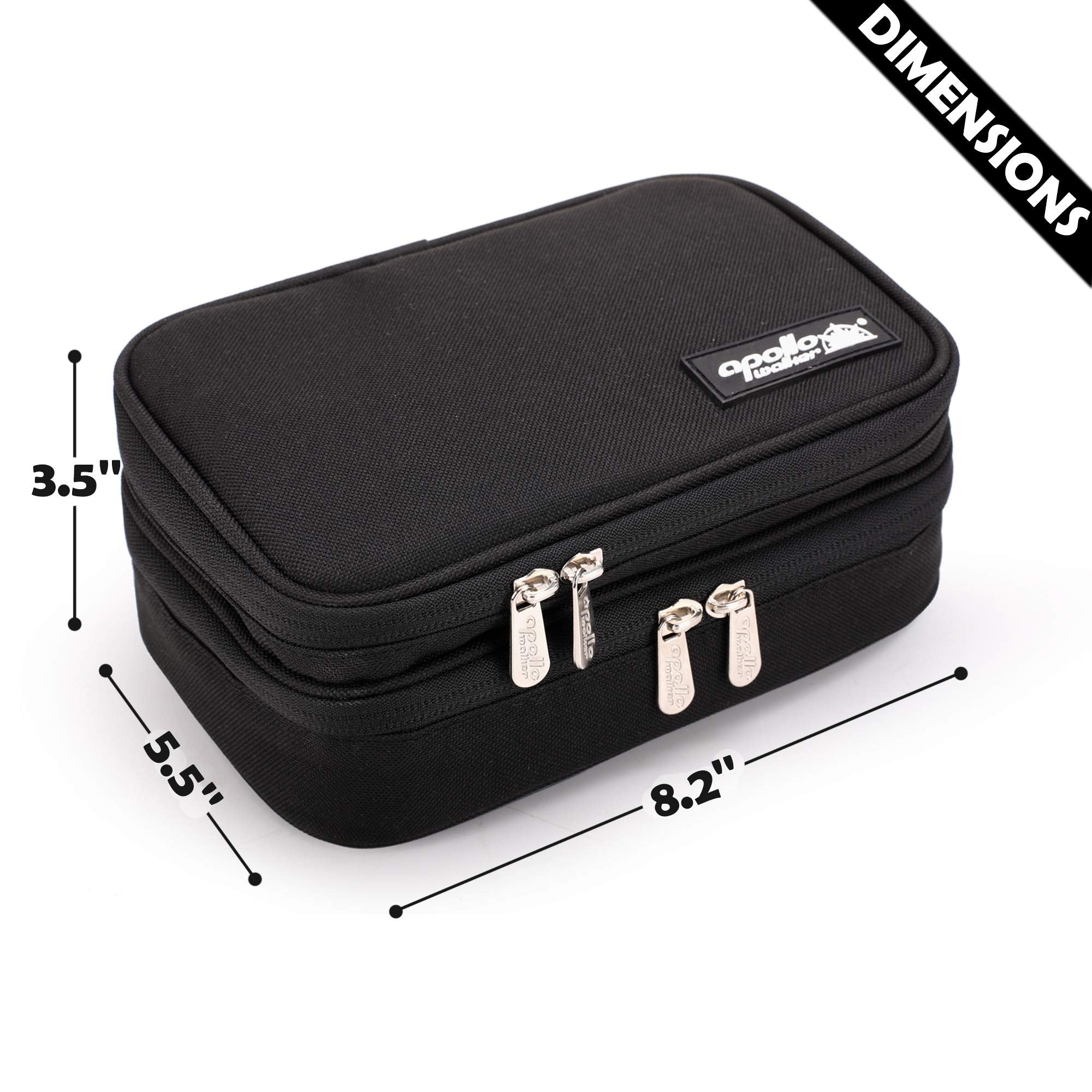 Compact 8.27 by 3.74 by 5.5 inches fits bags.