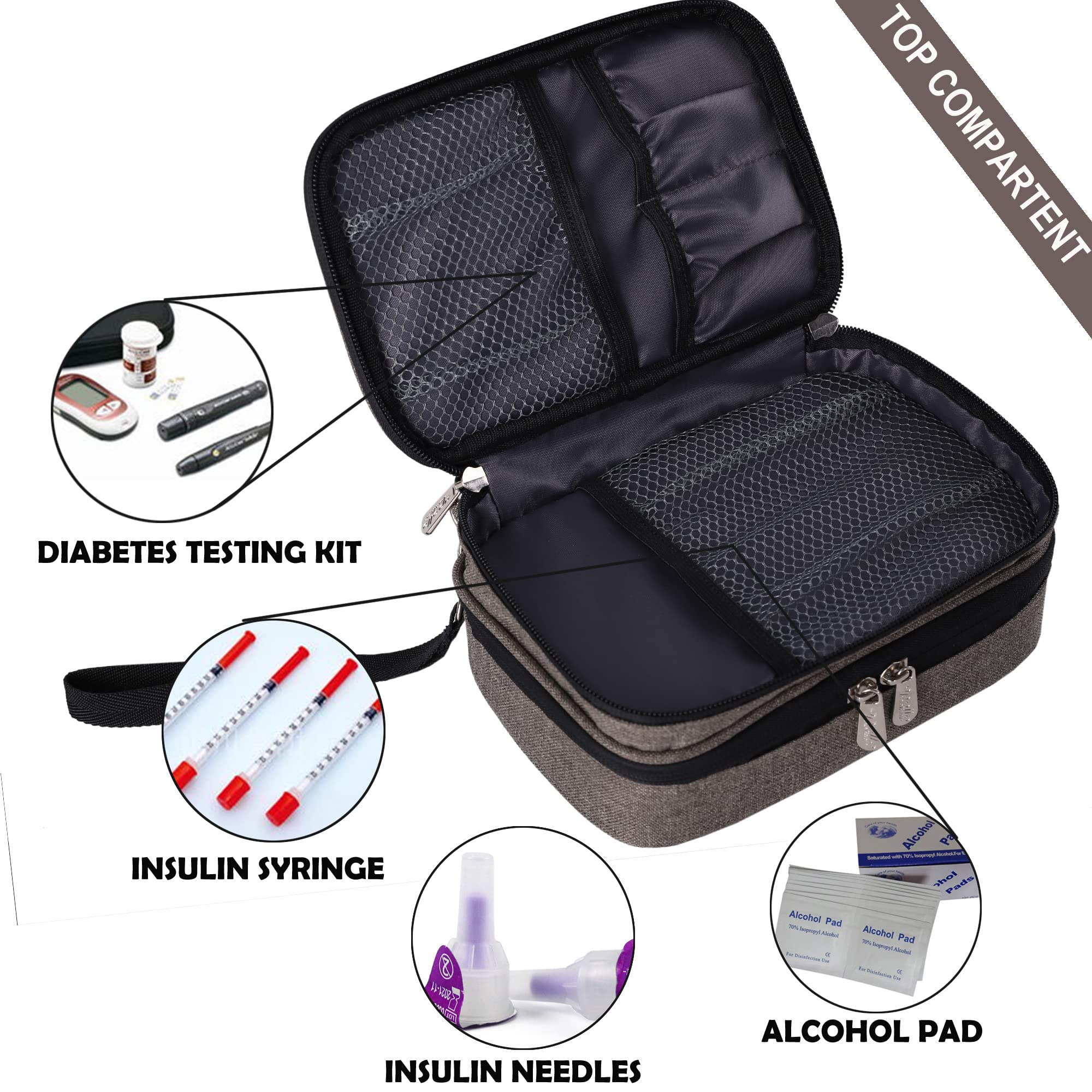 Apollo Walker reusable gel ice packs keep insulin and meds cool.