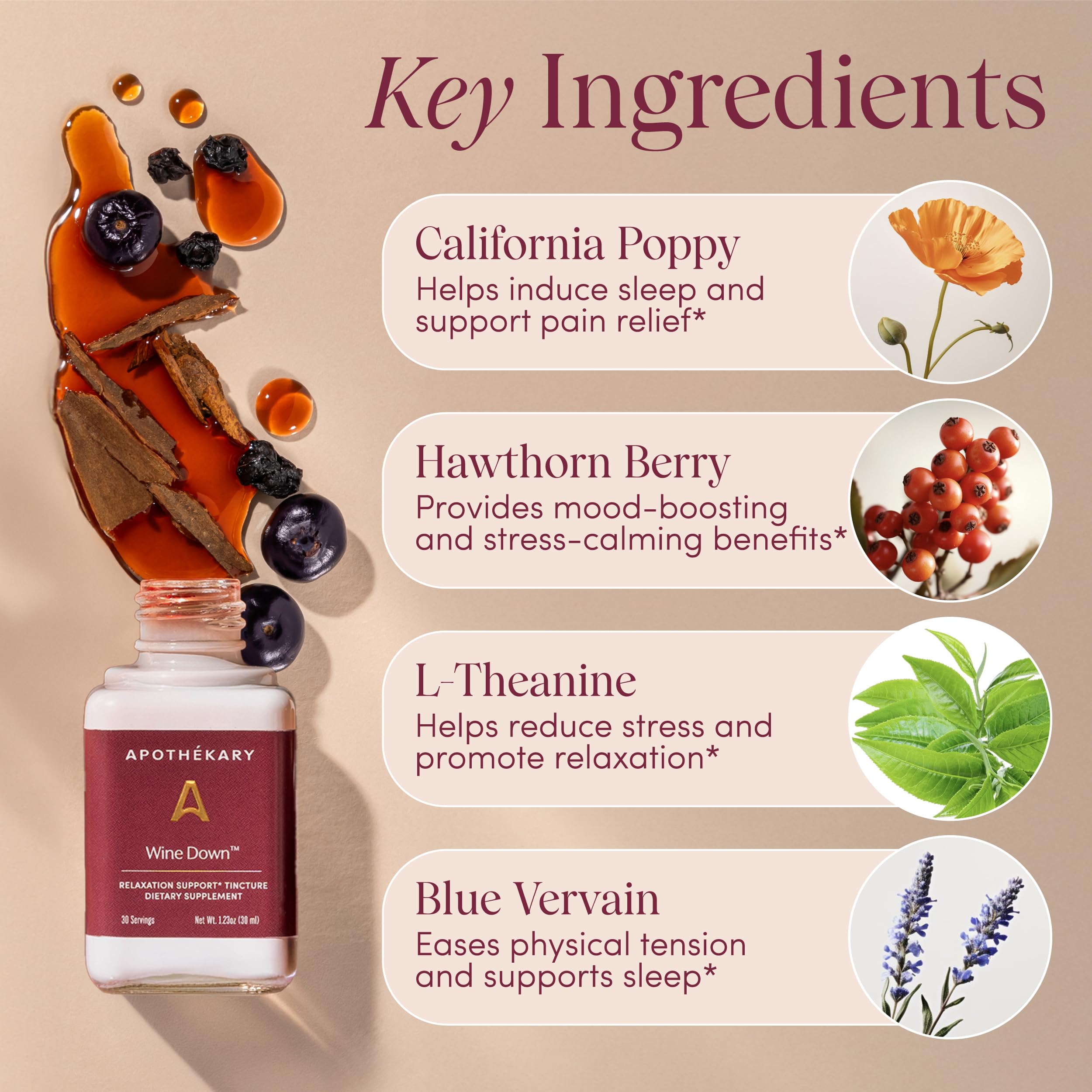 Wine Down close-up on berry flavor for soothing evening ritual