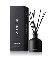 APOTHEKE Charcoal diffuser bottle delivering long-lasting fragrance for home spaces.