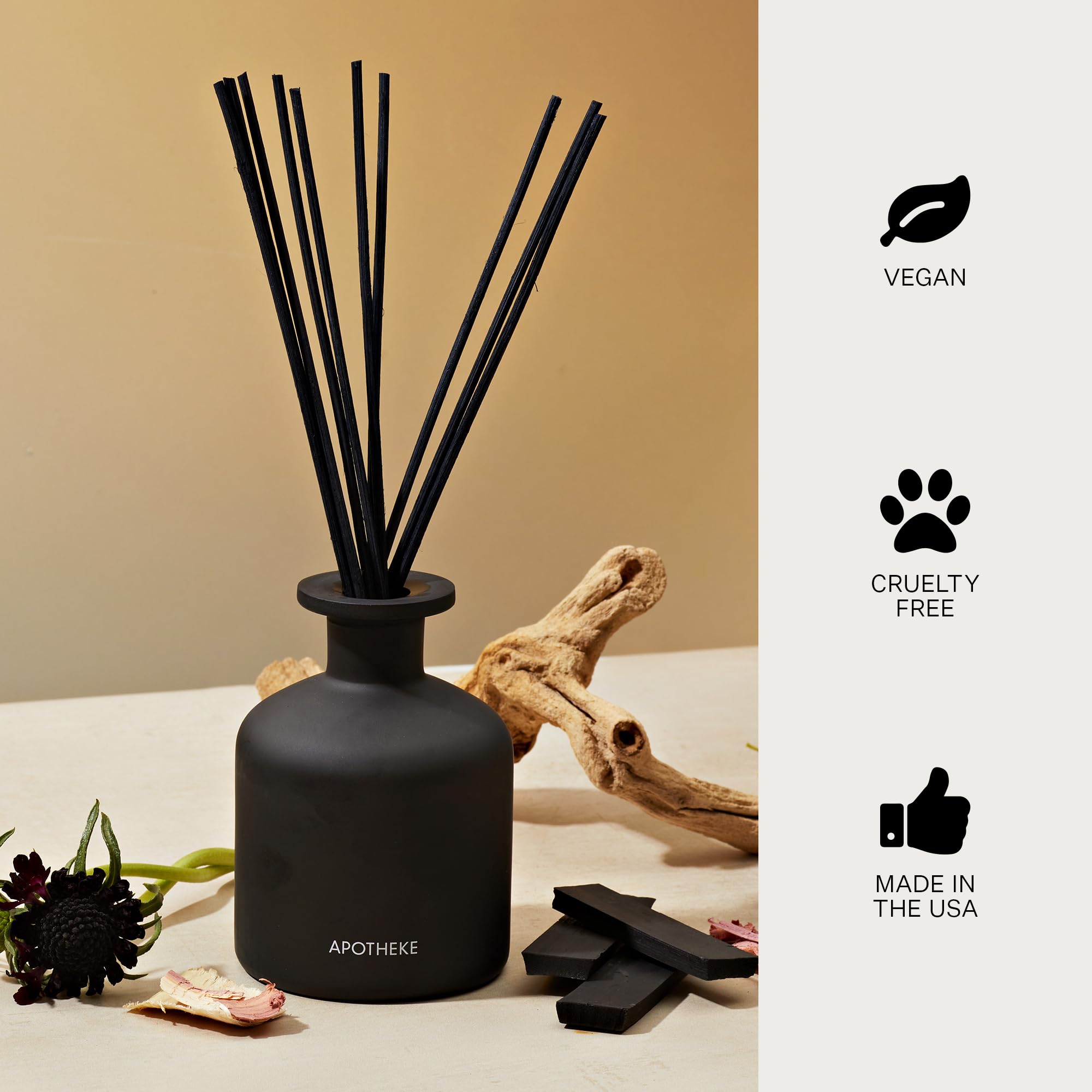 APOTHEKE Charcoal diffuser packaging shown for gifting or self-purchase.