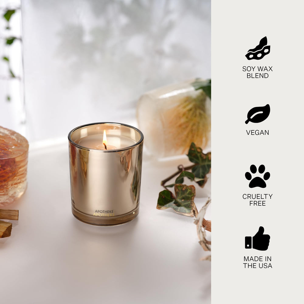 APOTHEKE Firewood in living room creates cozy atmosphere.