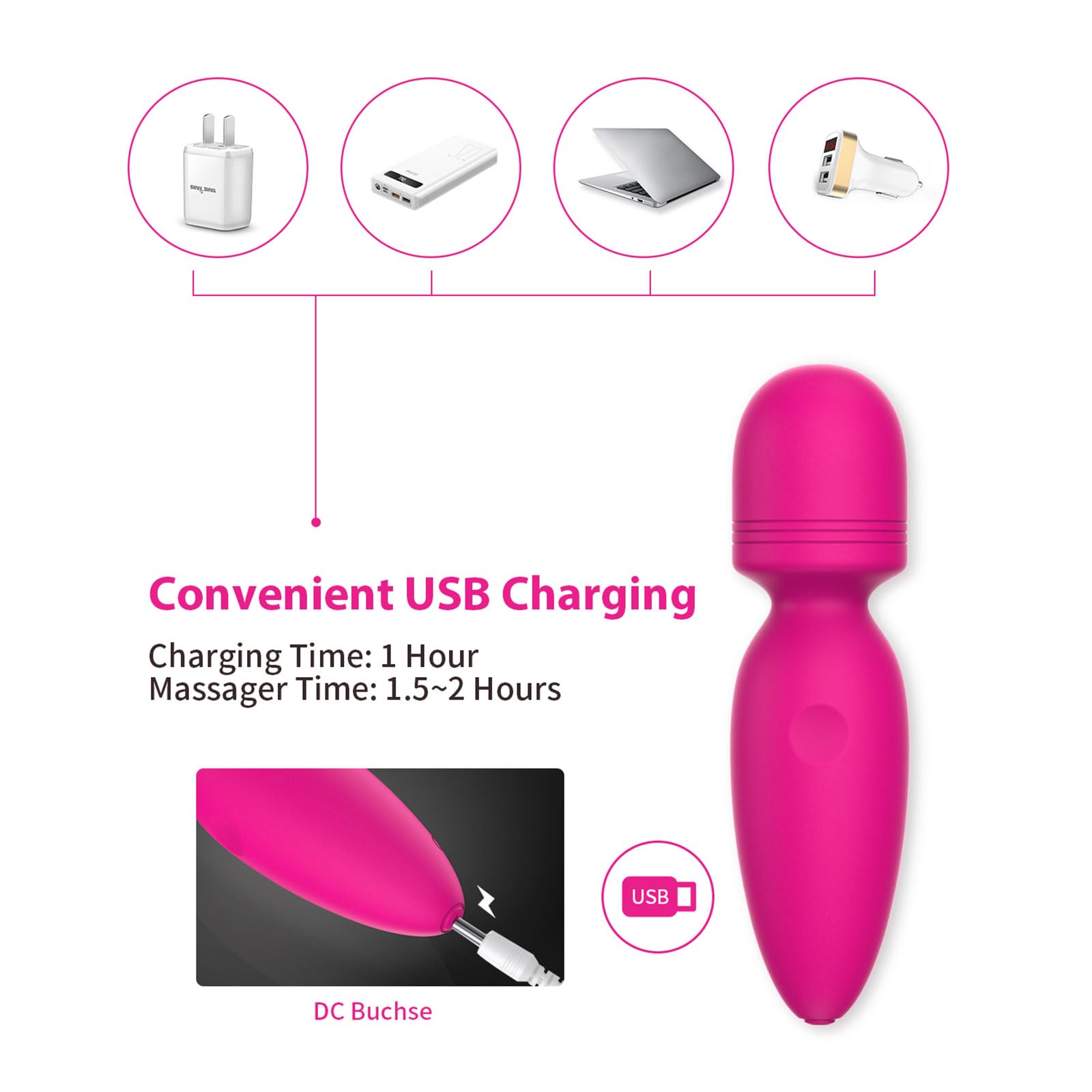 Apowand Mini Massager uses silicone skin-safe material for durability.