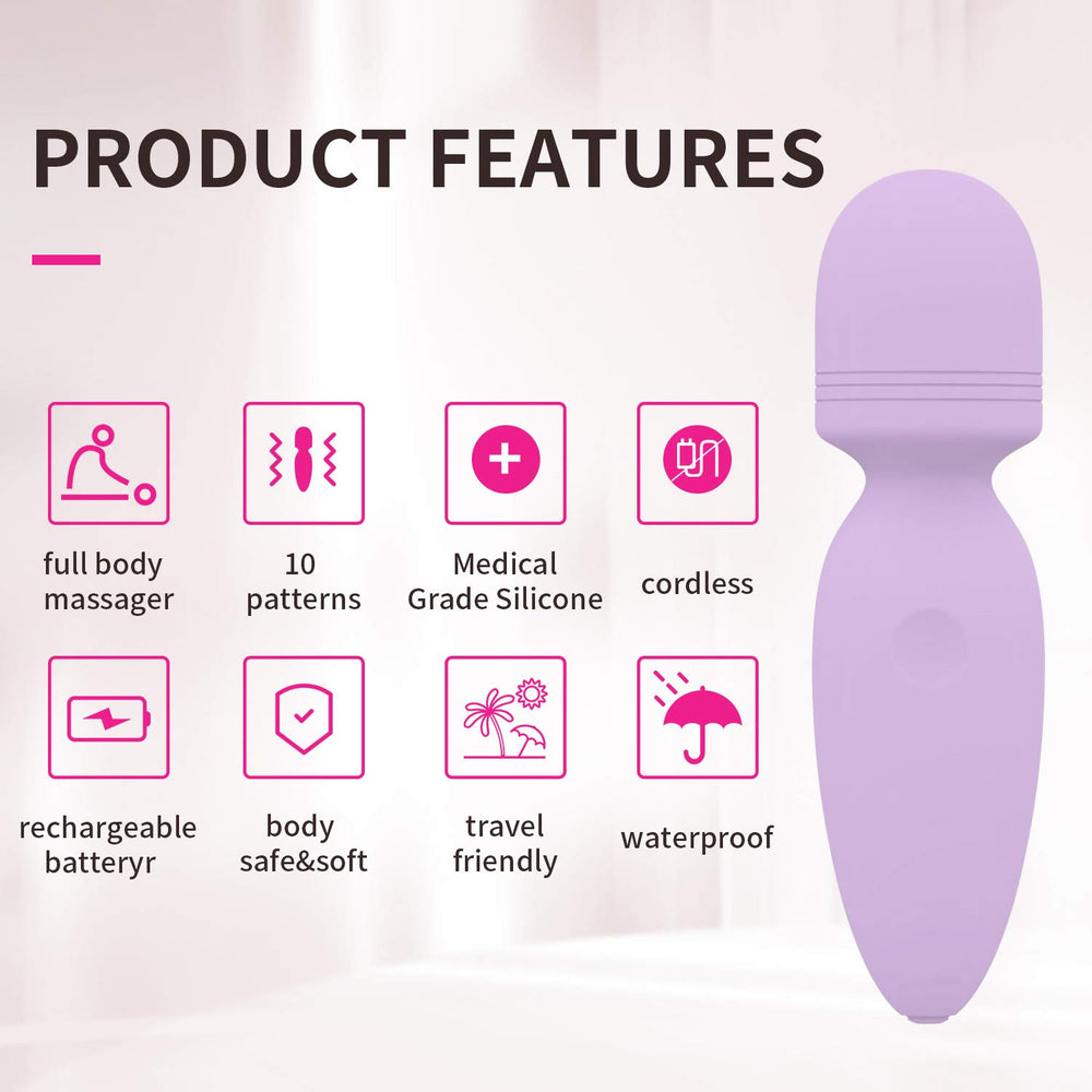 Apowand Mini Wand Massager waterproof silicone surface allows easy cleaning after sessions.