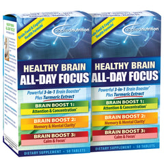 Applied Nutrition Healthy Brain All-Day Focus bottle on a desk for steady daily focus