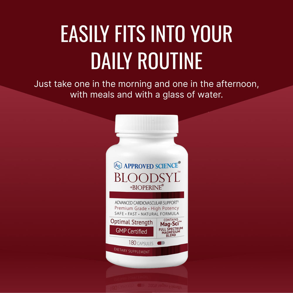 Approved Science Bloodsyl made in USA in GMP-certified facility.