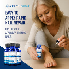 Approved Science Fungix application brush demonstrates easy, controlled nail treatment.
