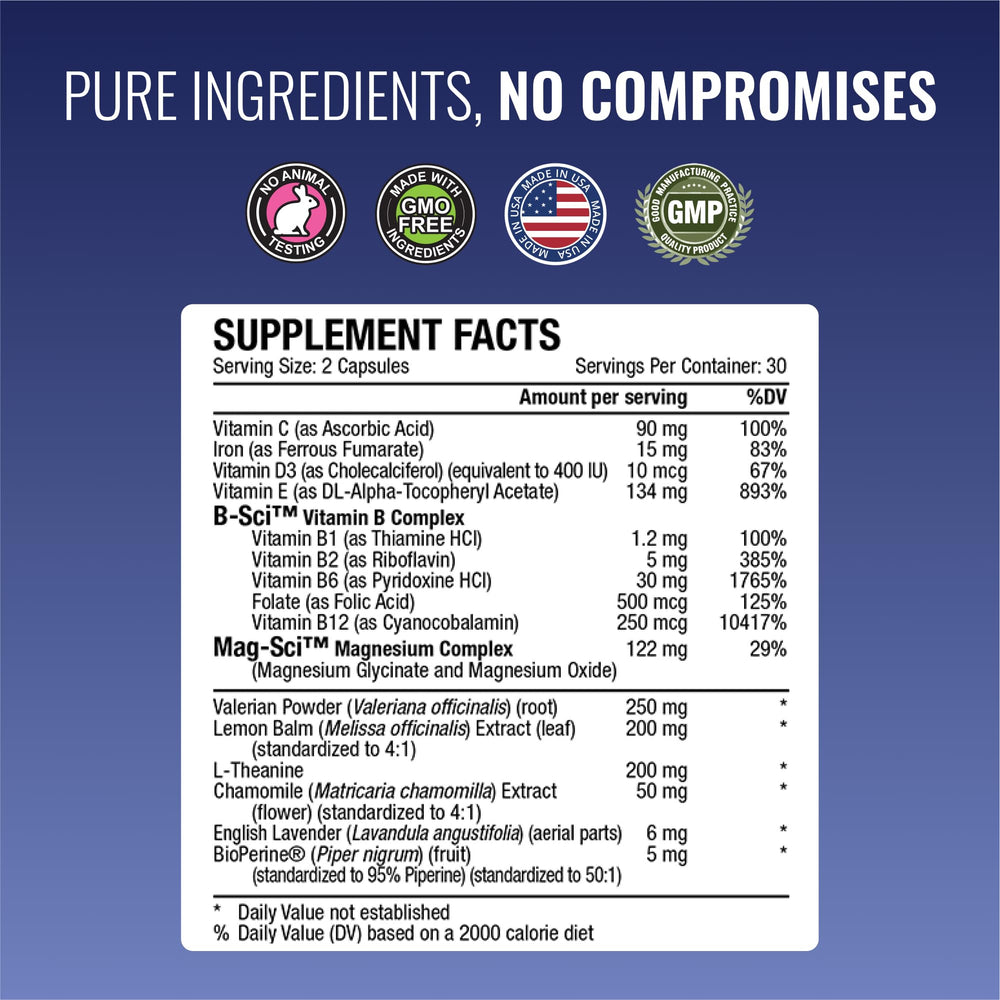 Approved Science Restlex capsules being poured for daily dosing.