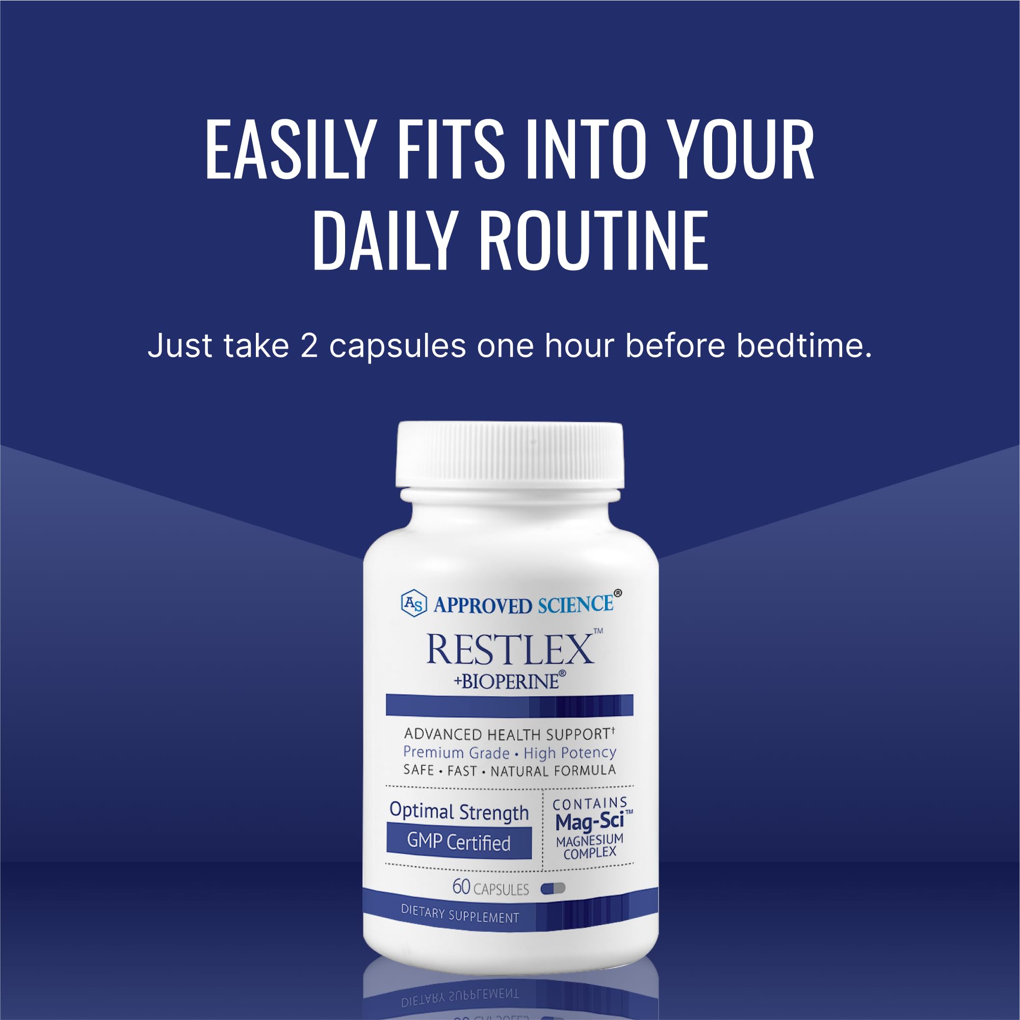 Approved Science Restlex packaging on a clean surface suggests quality.
