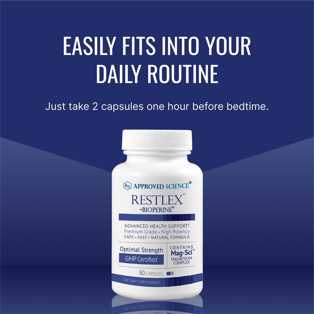 Approved Science Restlex packaging on a clean surface suggests quality.