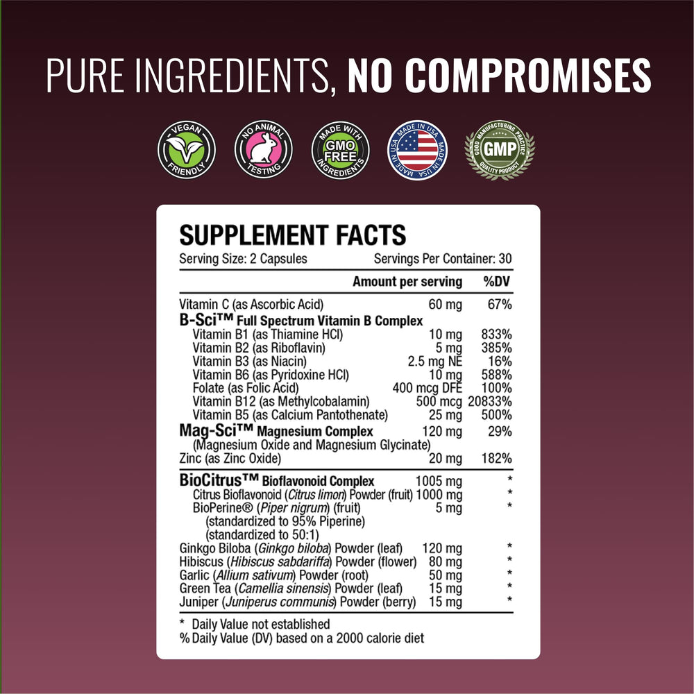 Approved Science Tinnitol capsules being poured to convey easy daily use.