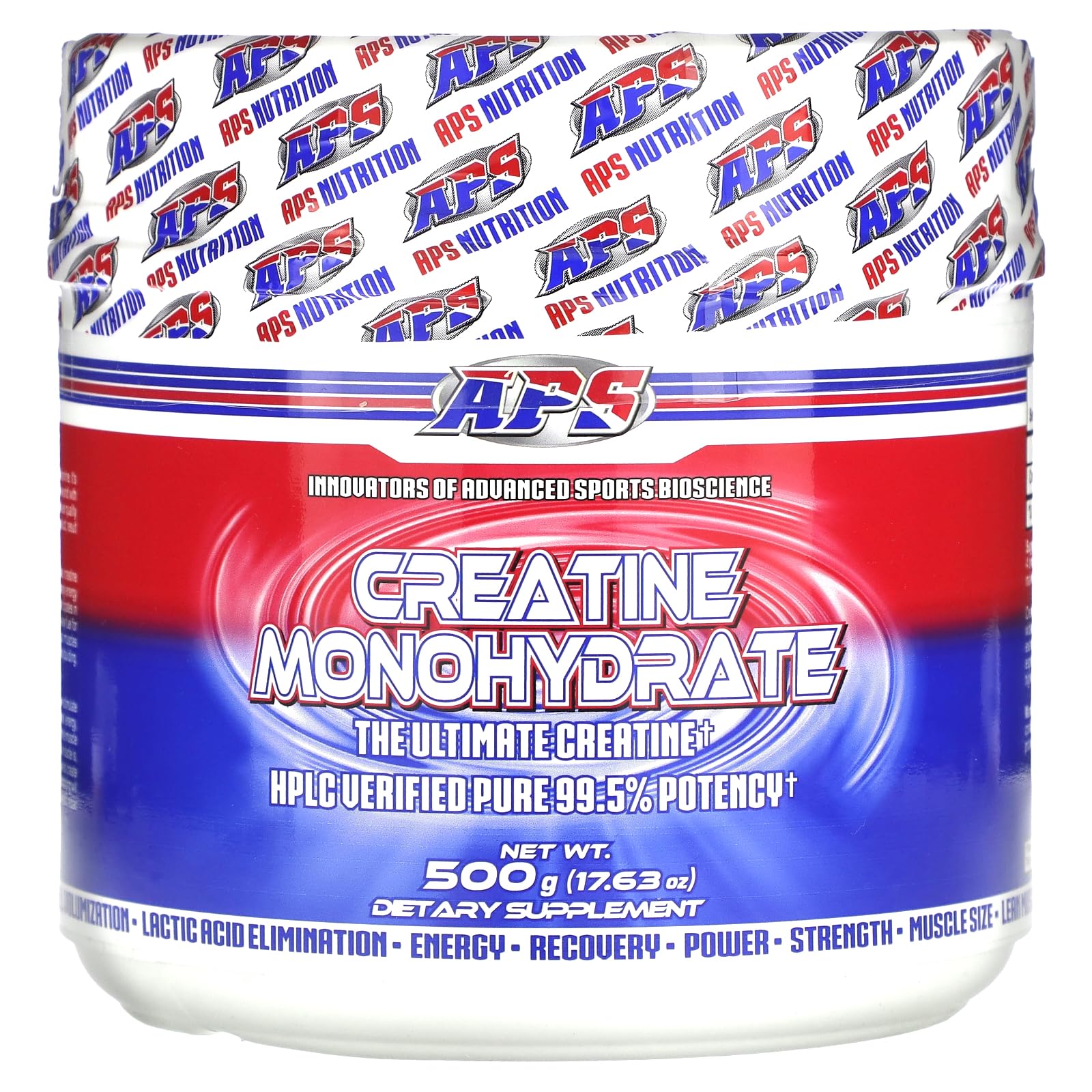 APS Nutrition Pure Creatine Monohydrate 500g bottle promotes cleaner muscle support and on-the-go fueling.