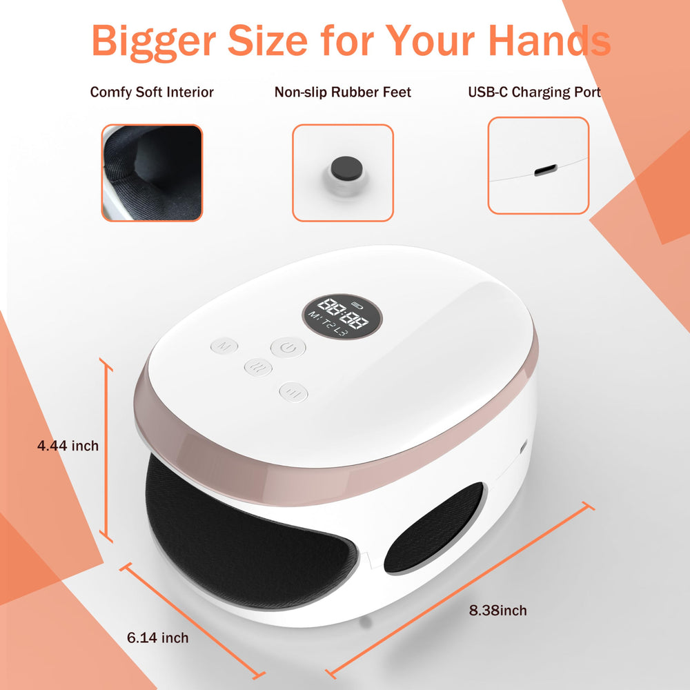 Aptoyu massager in action with air compression and kneading on hands