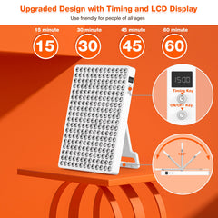 Aptoyu red light panel with 180 degree stand showcasing adaptable setup.