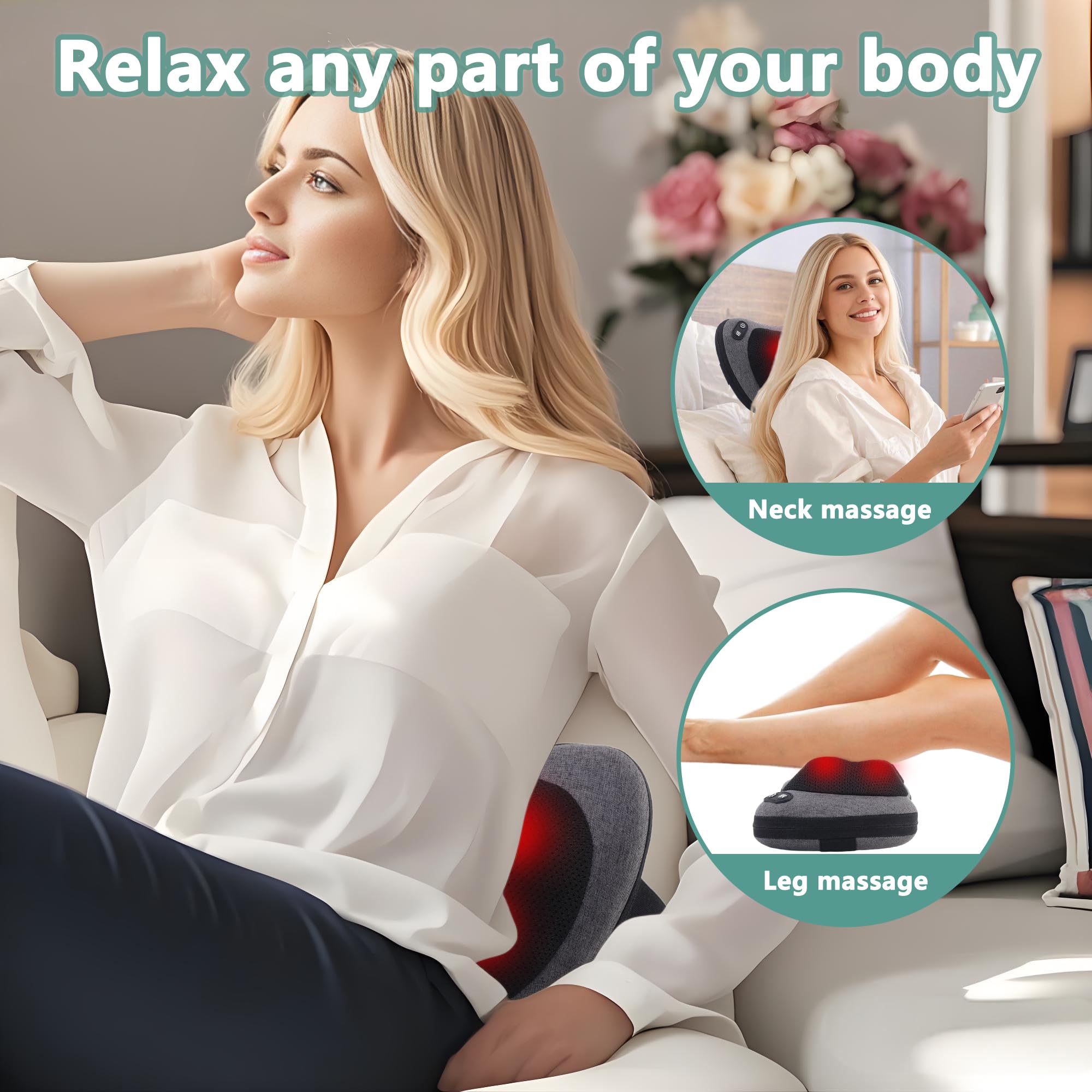 APXPF ergonomic design fits body contours for comfortable massages.