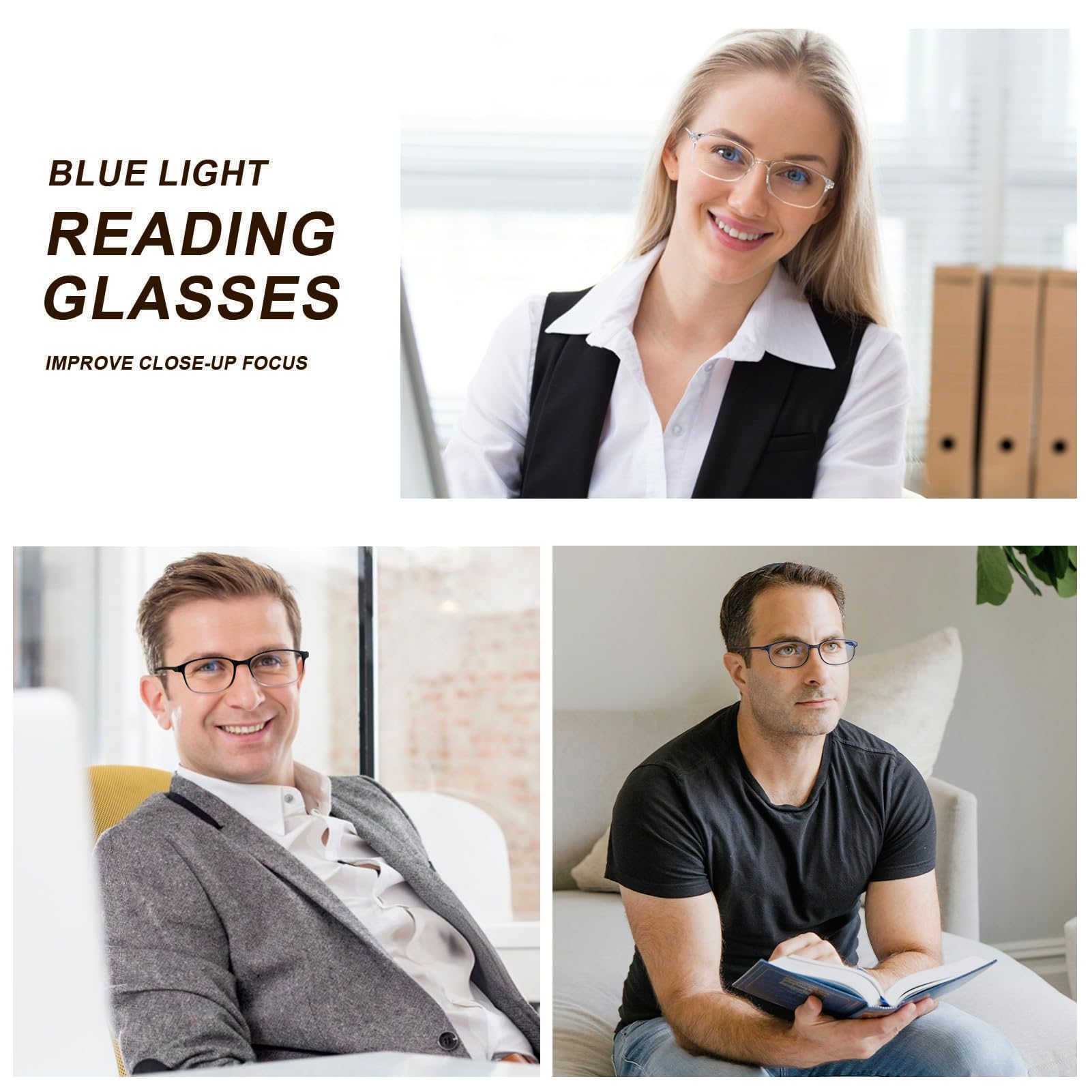 AQWANO blue light blocking glasses reduce eye strain during screens.