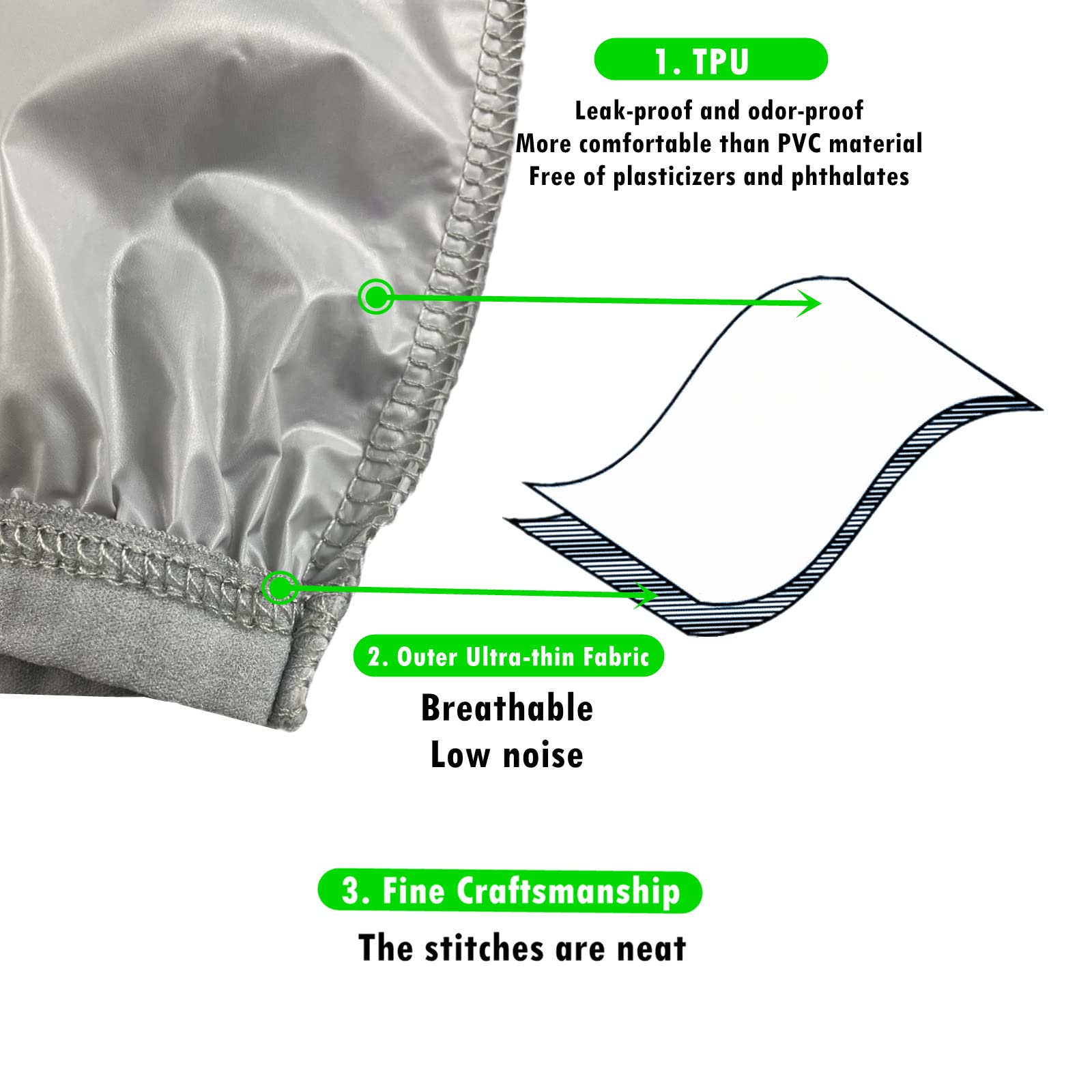 AQX breathable waterproof fabric ensures comfort during wear.