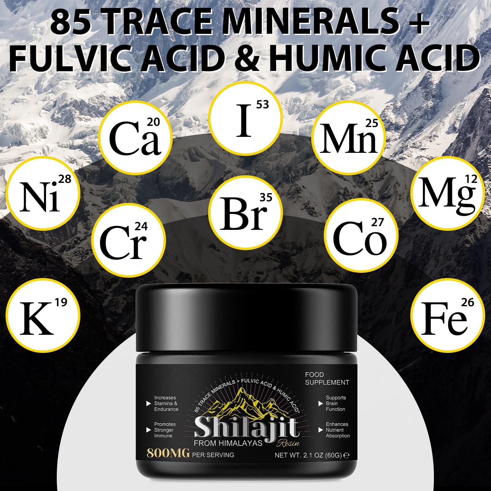 AR BCRN Shilajit resin with measuring spoon for precise daily dosing