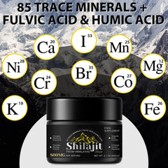 AR BCRN Shilajit resin with measuring spoon for precise daily dosing