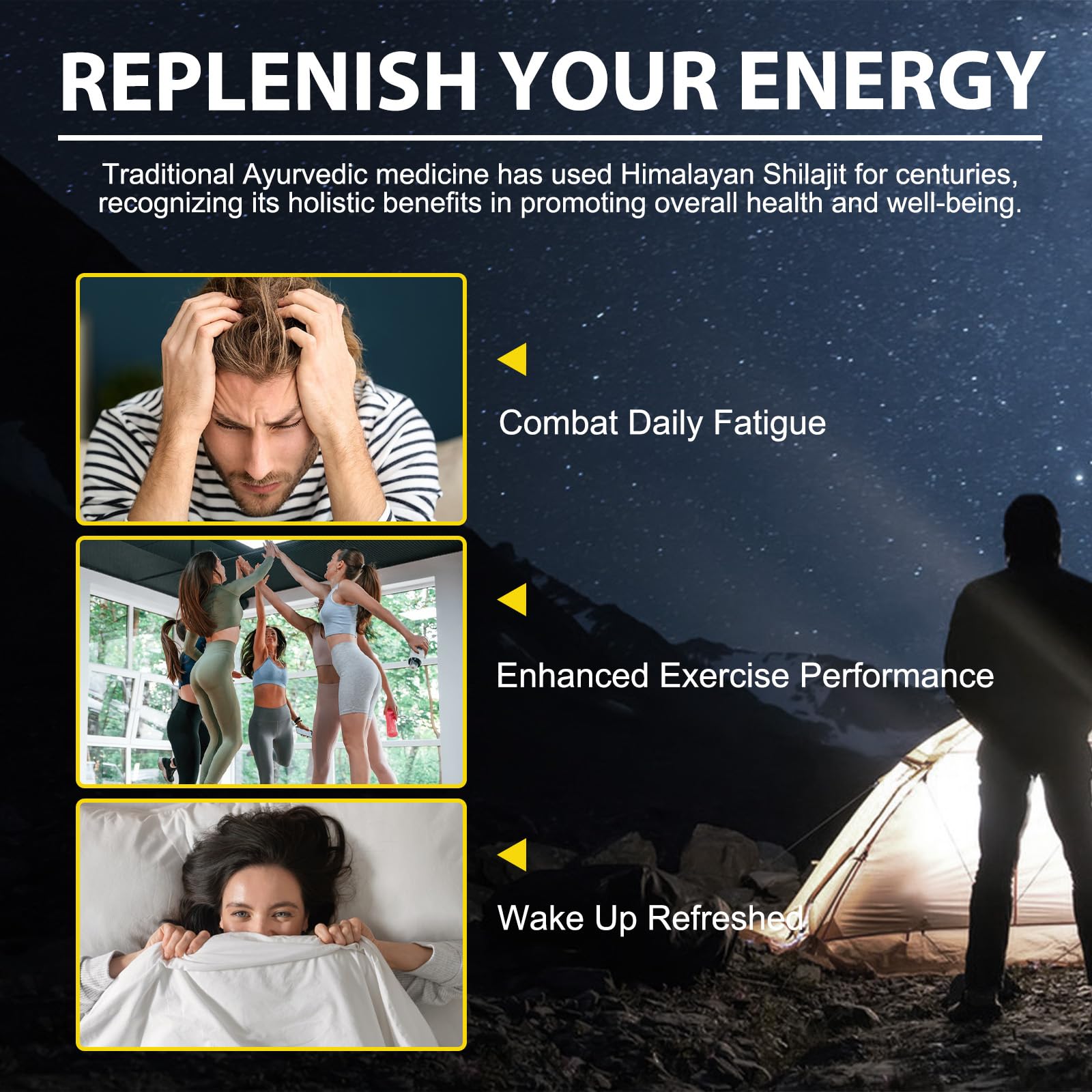 AR BCRN Shilajit resin stirred into tea for natural stamina support