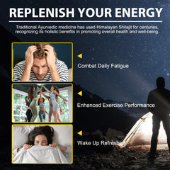 AR BCRN Shilajit resin stirred into tea for natural stamina support