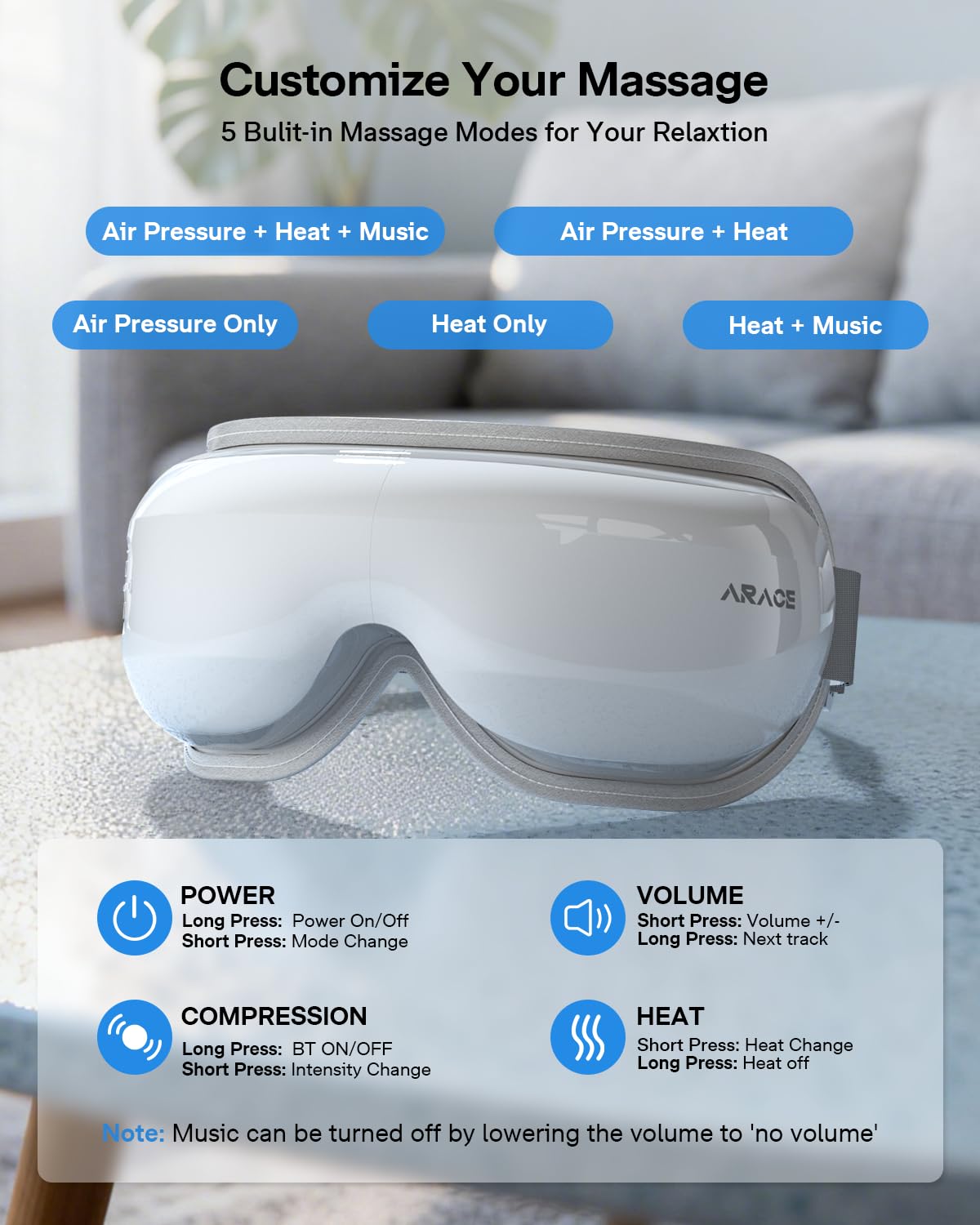 Arace Eye Massager in gift-ready packaging
