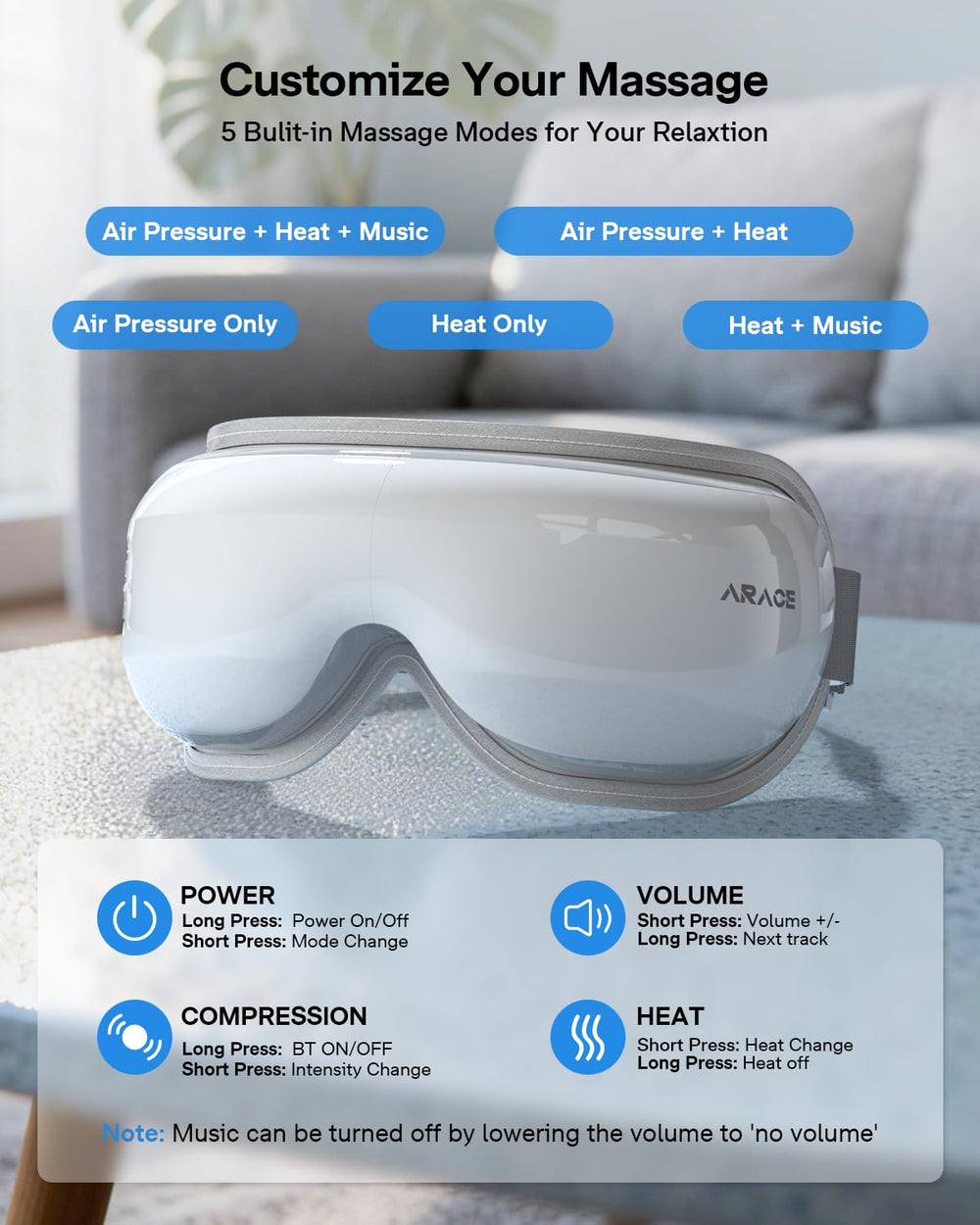 Arace Eye Massager in gift-ready packaging