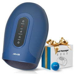 Arace hand massager with heat and compression for palm relief.