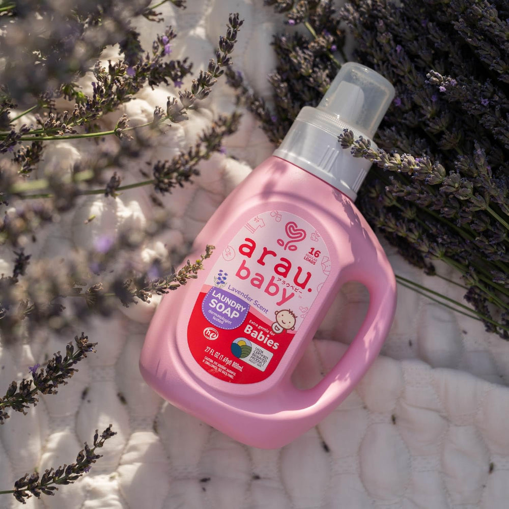 Arau Baby cleans cloth diapers and bibs softly without harsh chemicals.