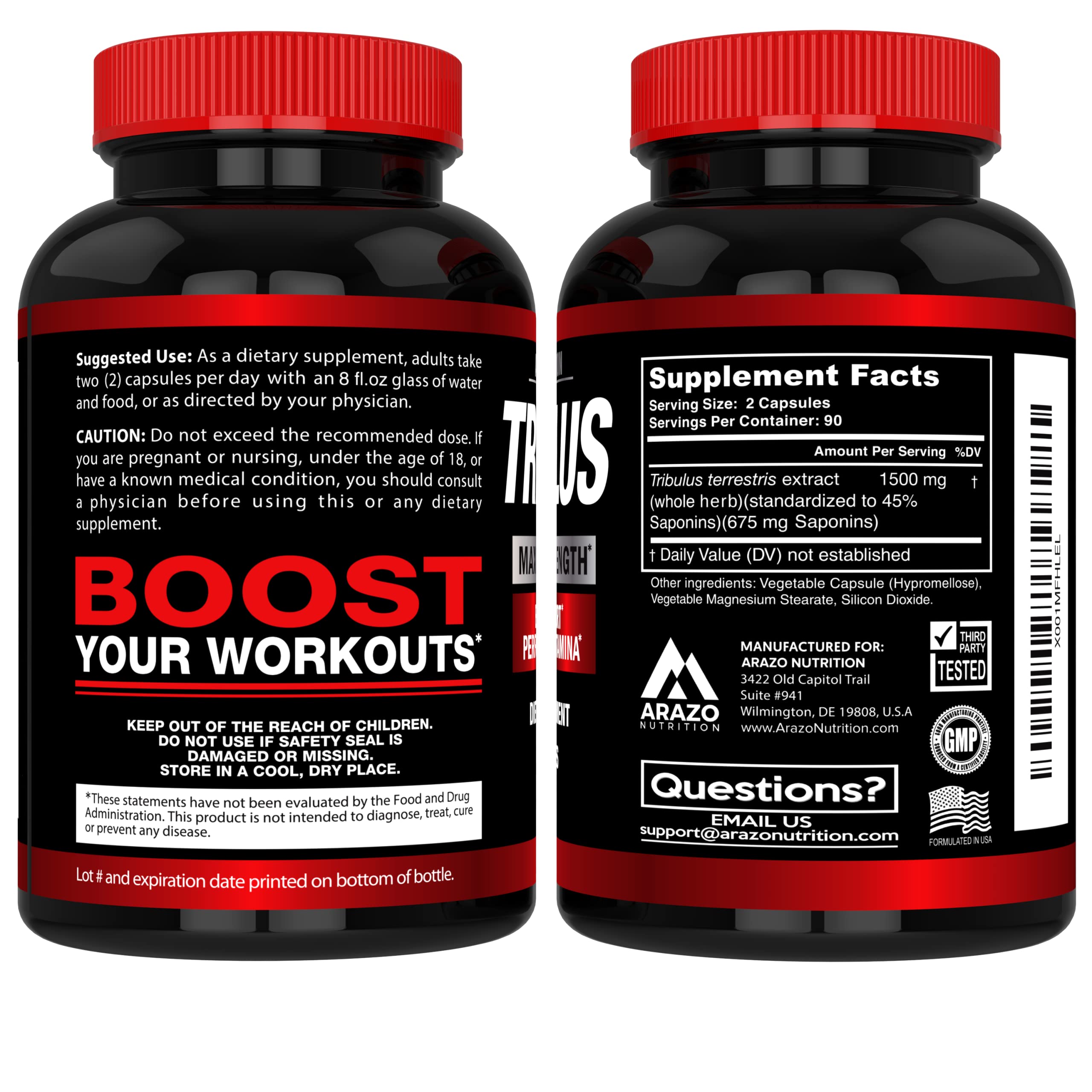 Arazo Nutrition 1500mg dosed scoop highlights strength support and workouts