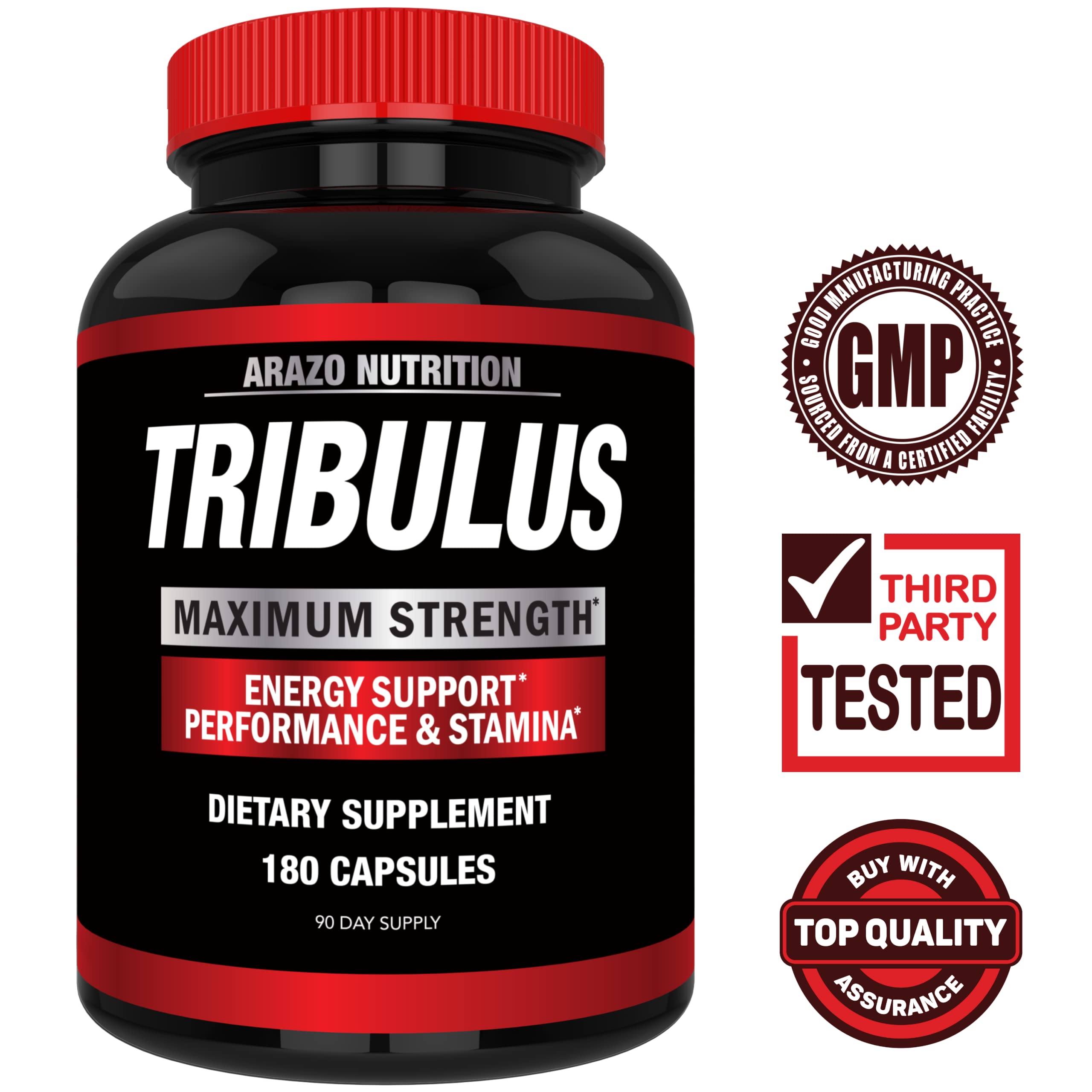 Arazo Nutrition Tribulus terrestris capsules set for lean muscle and endurance
