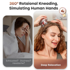 arboleaf head massager ergonomic handle showing comfortable grip for easy use.
