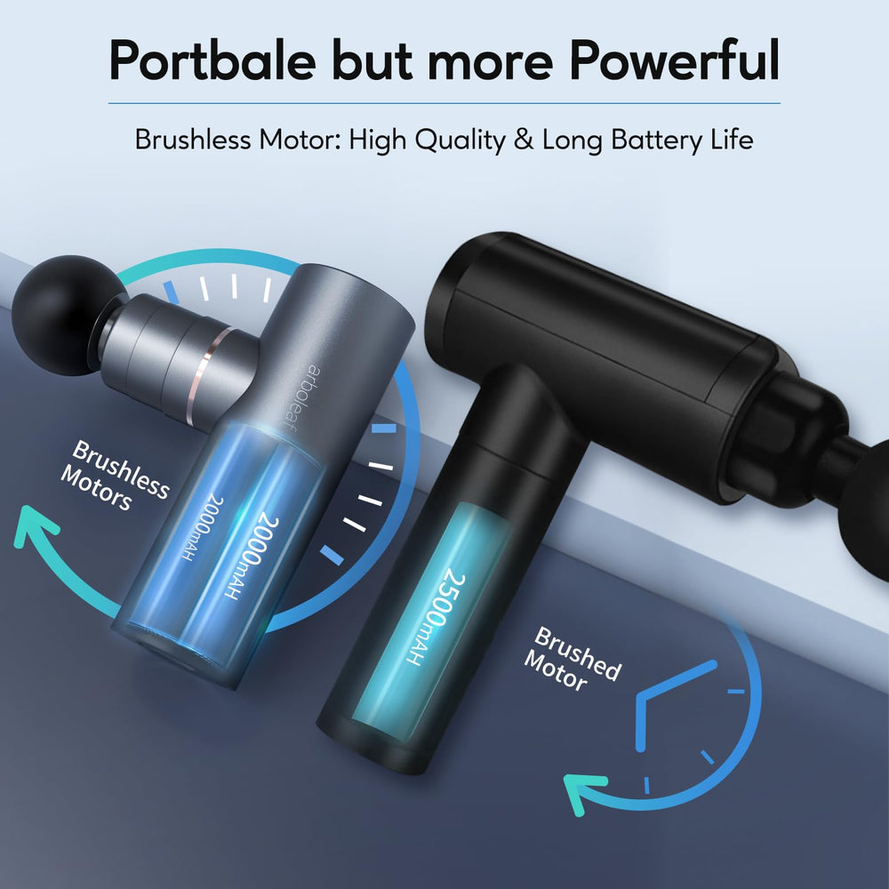 Arboleaf Massage Gun with 4 silicone heads for full-body use.