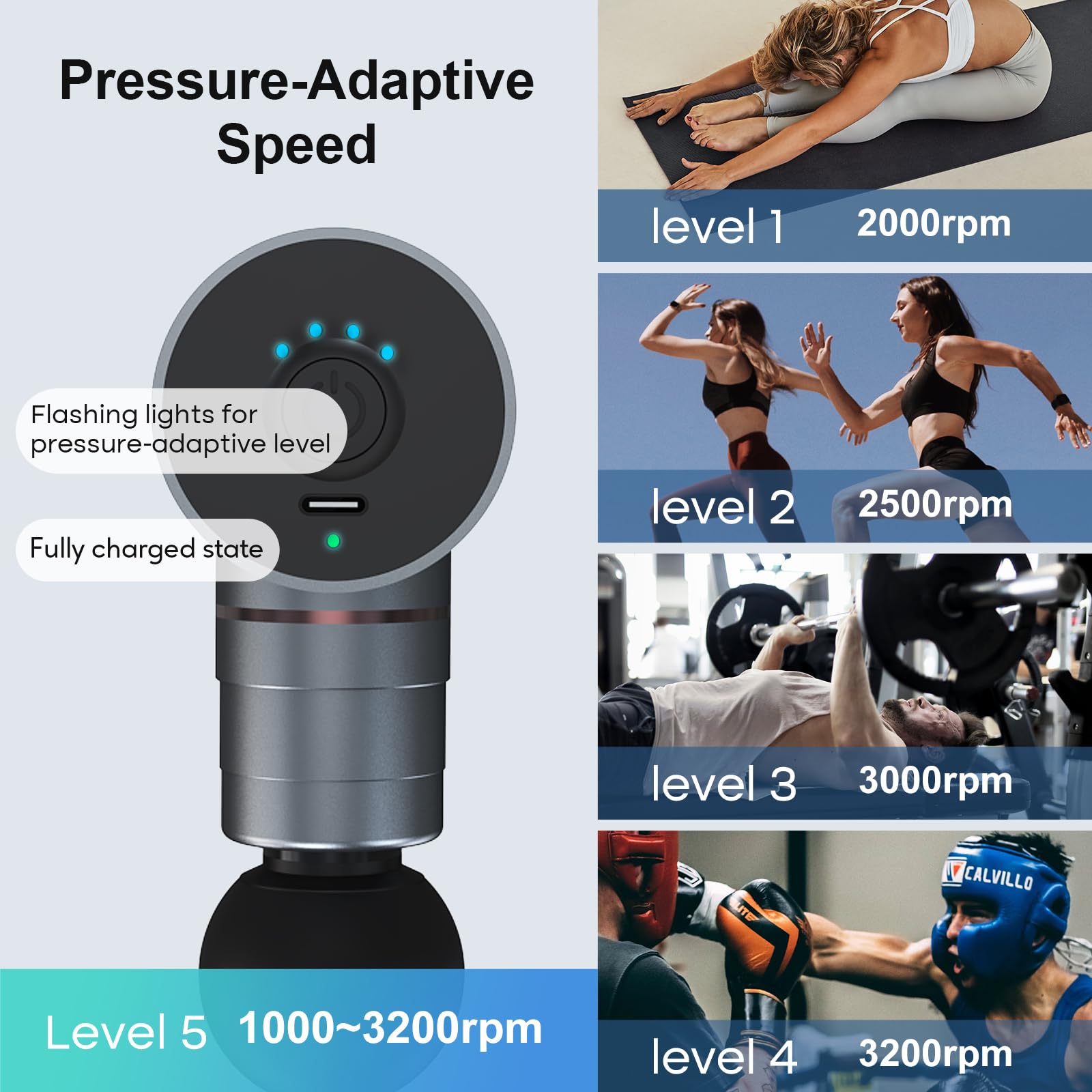 arboleaf massage gun with case for easy travel and storage
