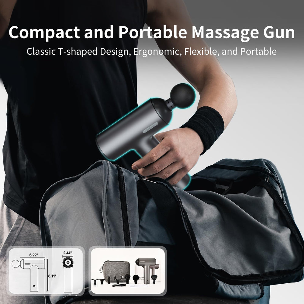 Arboleaf massage gun dual 2000mAh batteries for up to six hours of use