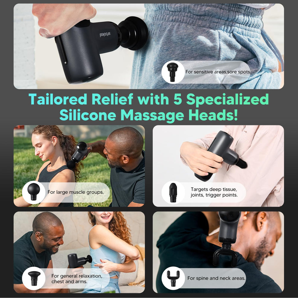arboleaf mini massage gun dual 2000mAh batteries for all-day sessions