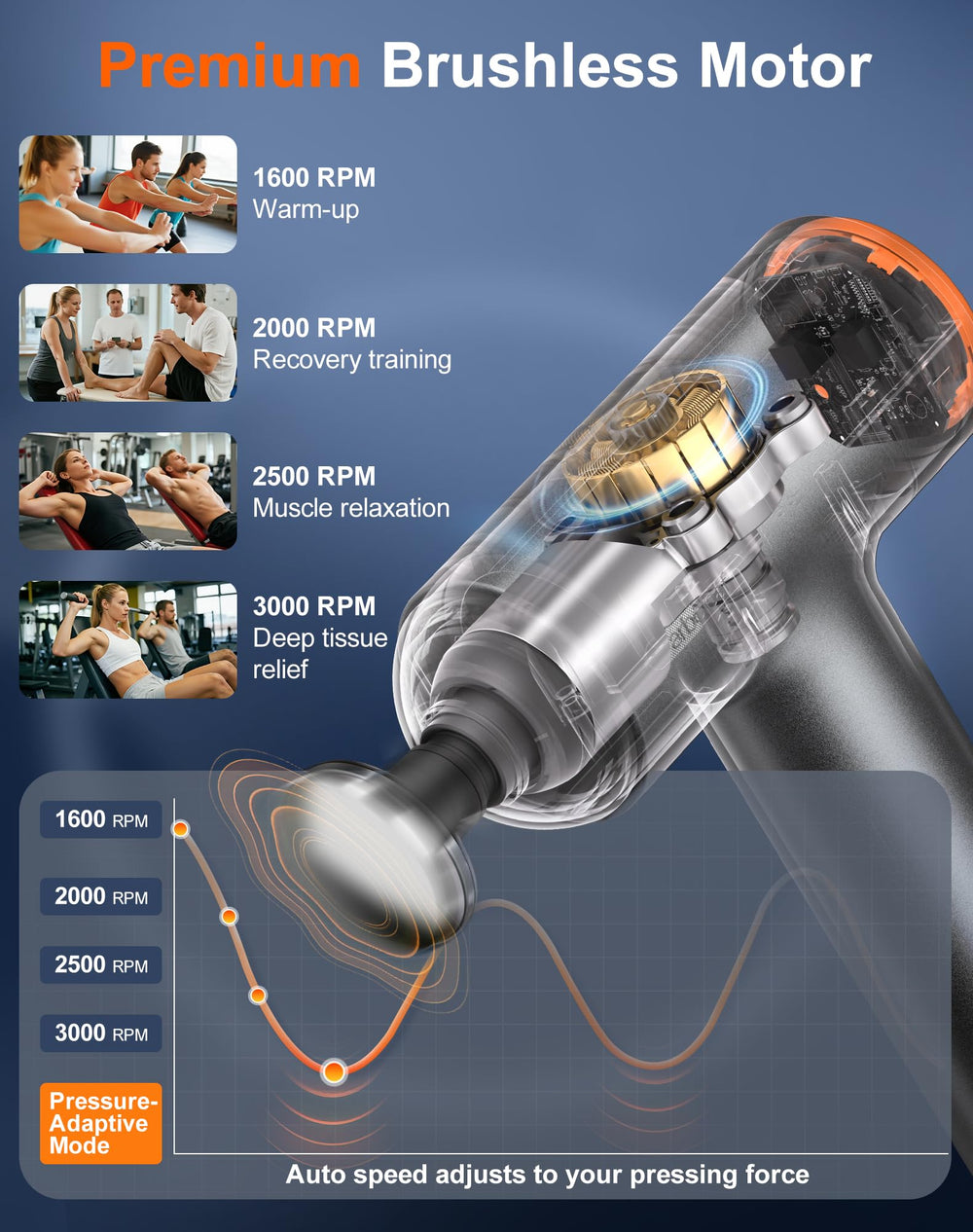 arboleaf thermal massage gun t-shaped head broad-area reach