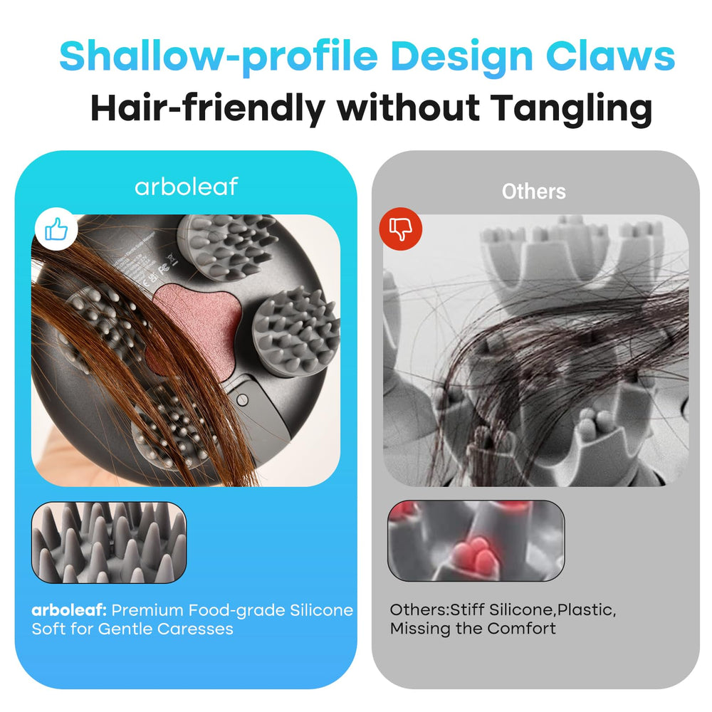 arboleaf V-shaped mouth design minimizes hair snagging