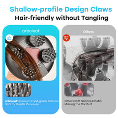 arboleaf V-shaped mouth design minimizes hair snagging