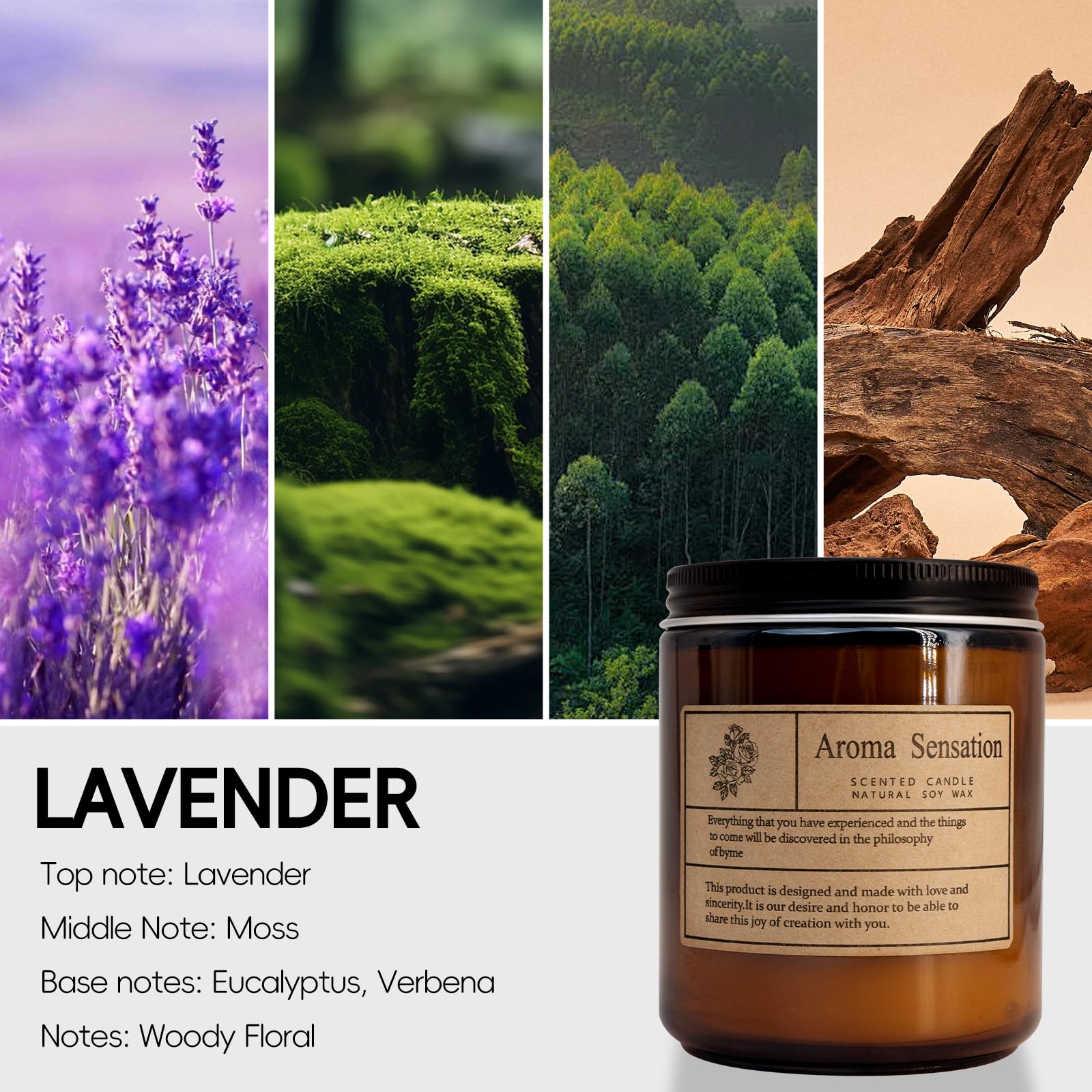 ARCASA Lavender candle on meditation altar enhances calming atmosphere.