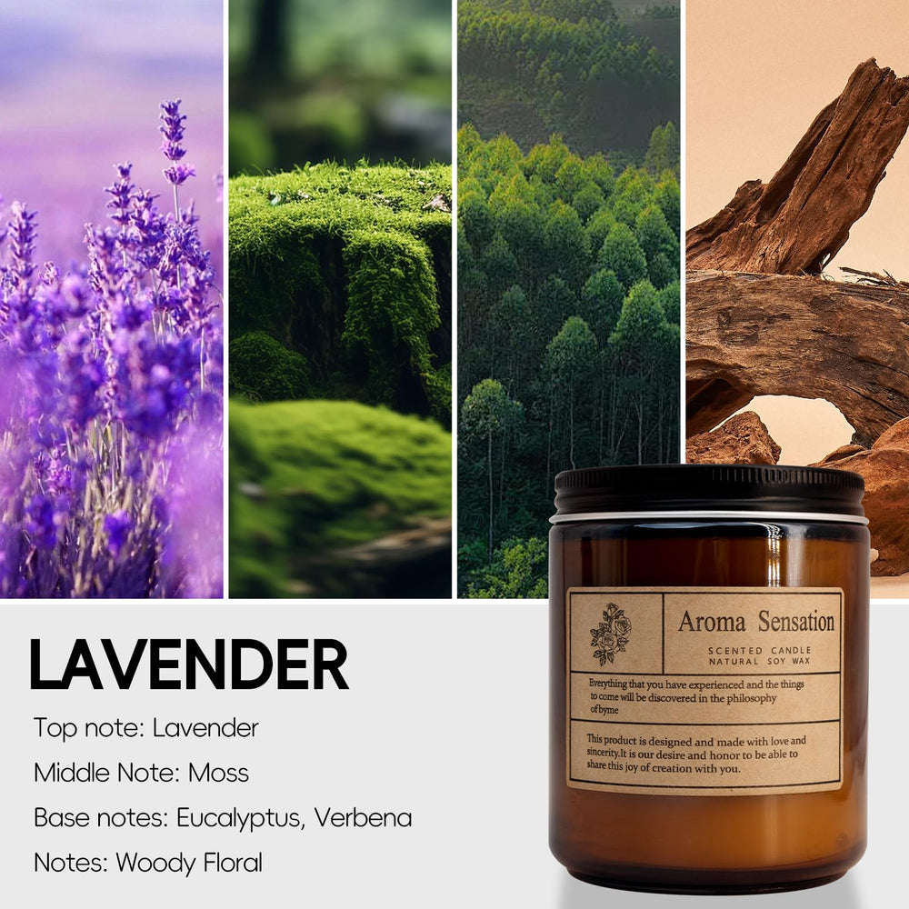 ARCASA Lavender candle on meditation altar enhances calming atmosphere.