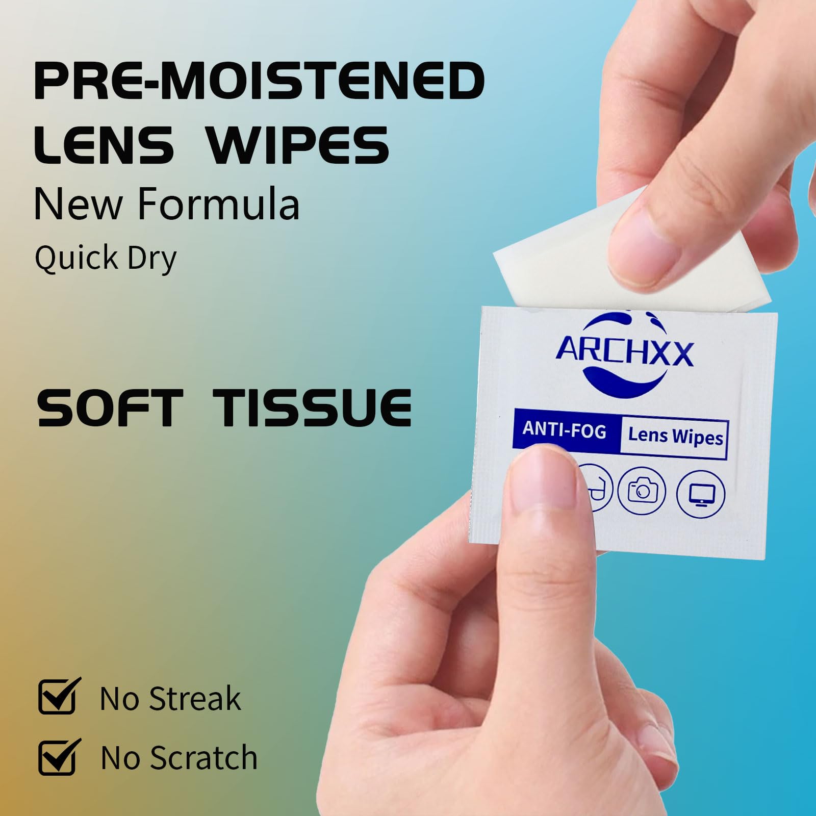 ARCHXX individually wrapped wipes ensure hygienic use anywhere