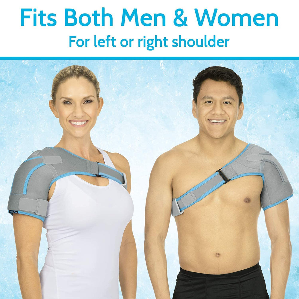 Reversible design shown for left or right shoulder compatibility