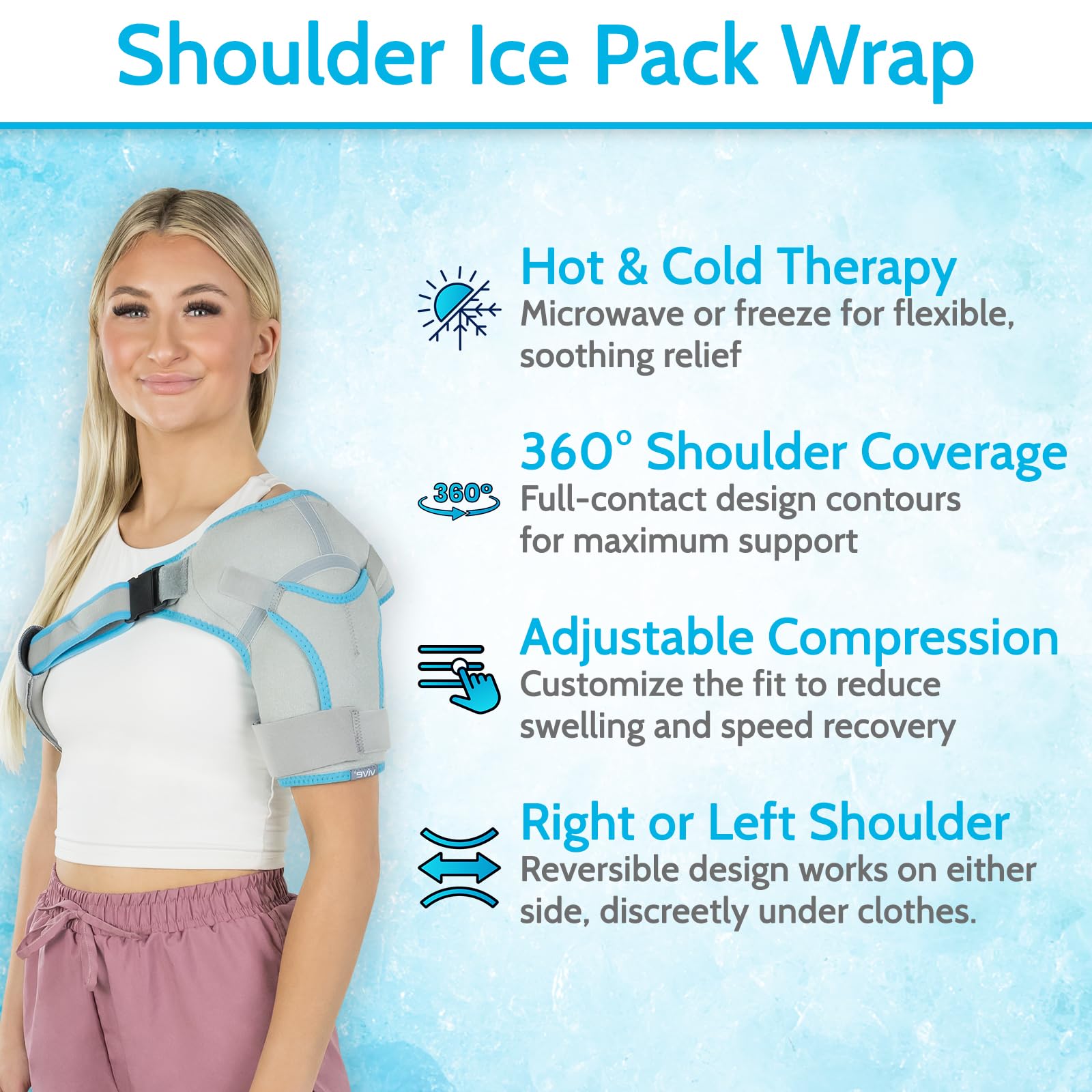 Brace with extender straps extended for a secure, customizable fit