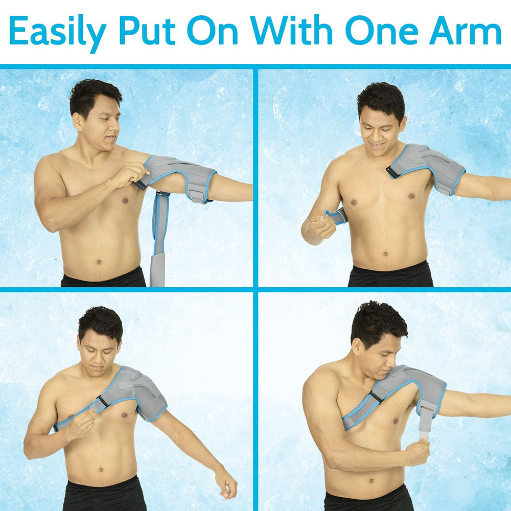 Worn over a shirt for convenient therapy during activities