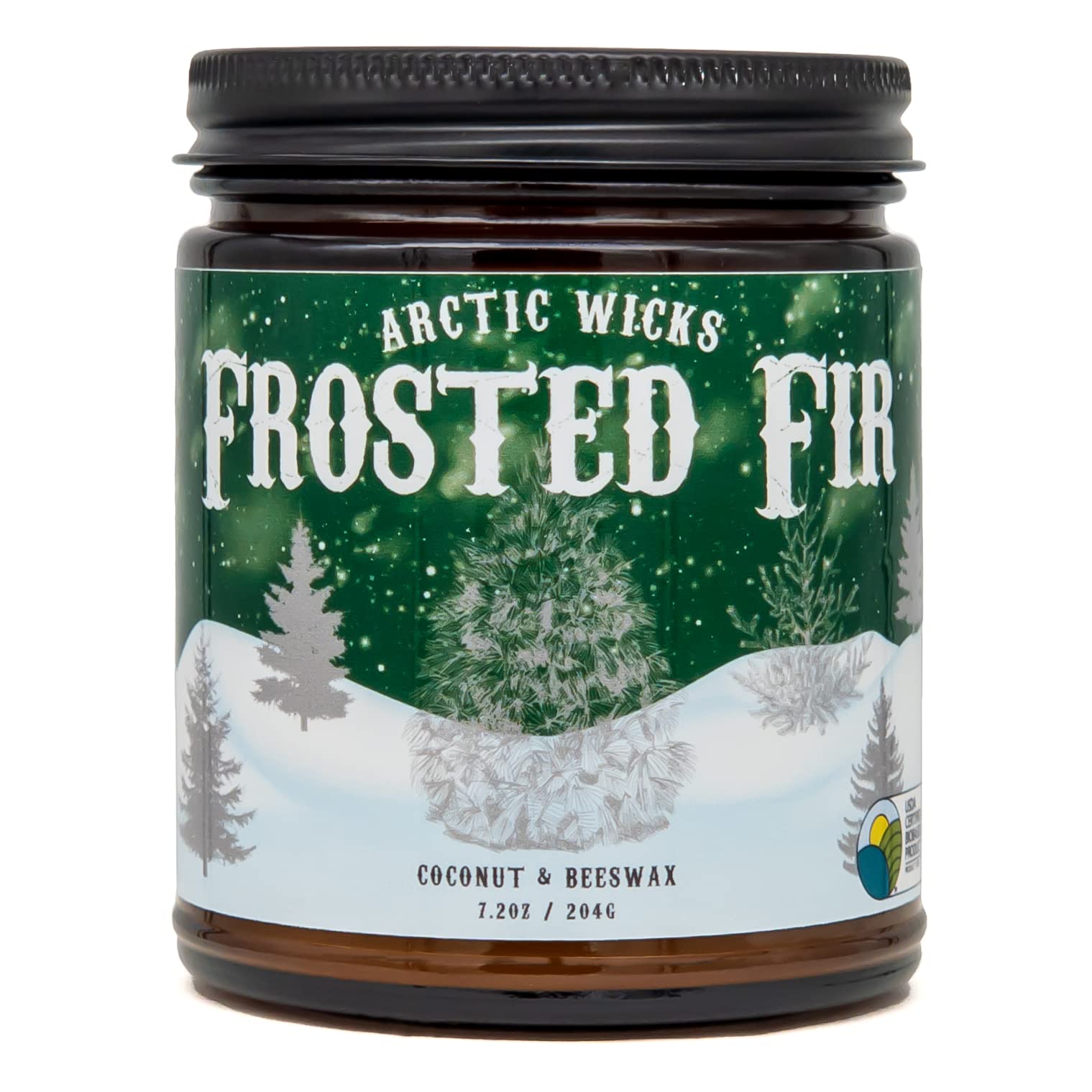 Arctic Wicks candle with clean, non-toxic fragrance oils for a subtle aroma.