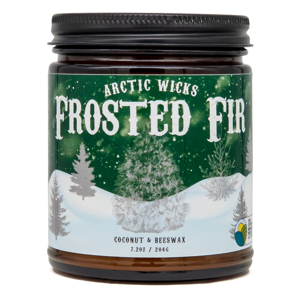 Arctic Wicks candle with clean, non-toxic fragrance oils for a subtle aroma.